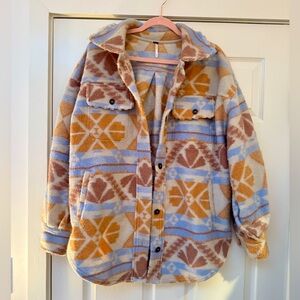 Free People Ruby Jacquard Patterned Shacket Jacket